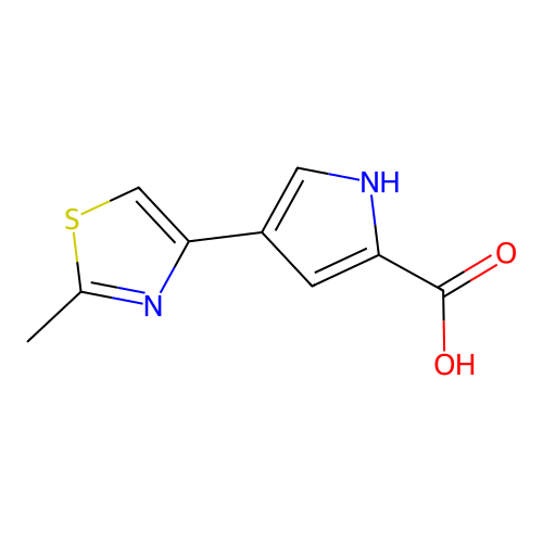 4-(2-methyl-1,3-thiazol-4-yl)-1H-pyrrole-2-carboxylic Acid structure