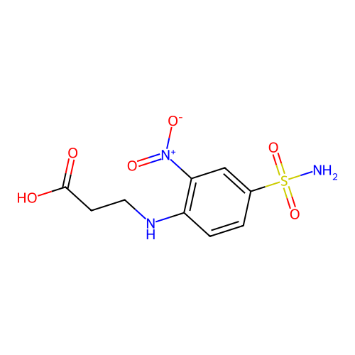 3-[(2-Nitro-4-sulfamoylphenyl)amino]propanoic acid structure