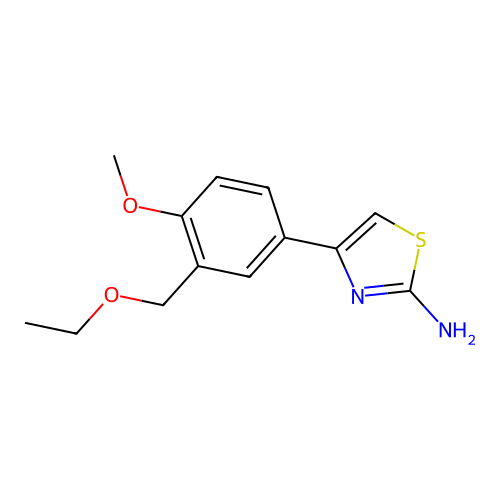 4-[3-(Ethoxymethyl)-4-methoxyphenyl]-1,3-thiazol-2-amine structure