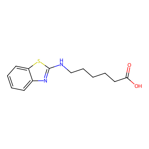 6-[(1,3-Benzothiazol-2-yl)amino]hexanoic acid structure
