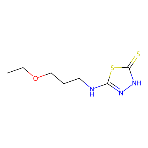 5-[(3-Ethoxypropyl)amino]-1,3,4-thiadiazole-2-thiol structure