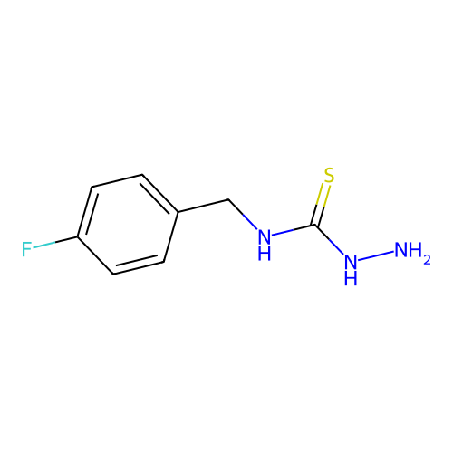 3-Amino-1-((4-fluorophenyl)methyl)thiourea structure