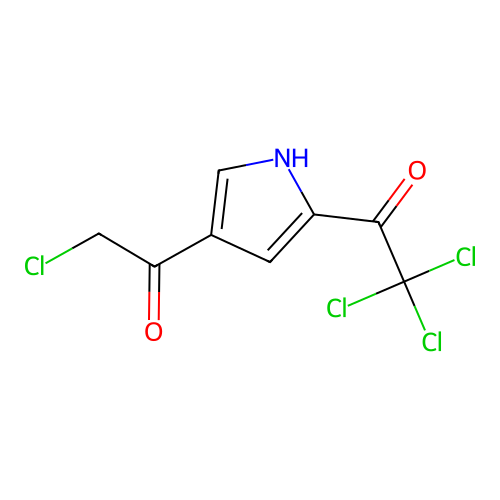 2,2,2-trichloro-1-[4-(2-chloroacetyl)-1H-pyrrol-2-yl]ethan-1-one structure