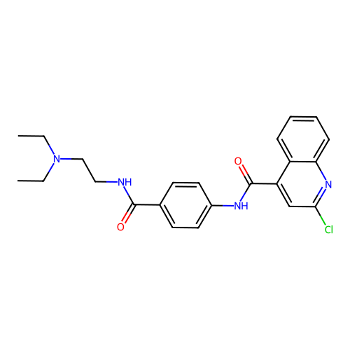 2-chloro-N-(4-{[2-(diethylamino)ethyl]carbamoyl}phenyl)quinoline-4-carboxamide structure