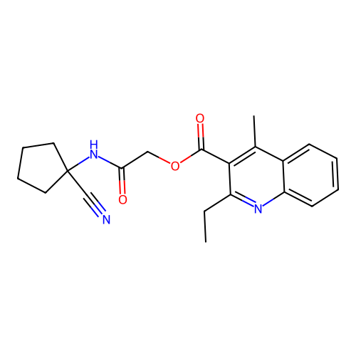 [(1-Cyanocyclopentyl)carbamoyl]methyl 2-ethyl-4-methylquinoline-3-carboxylate structure