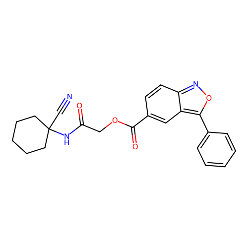 [(1-Cyanocyclohexyl)carbamoyl]methyl 3-phenyl-2,1-benzoxazole-5-carboxylate structure