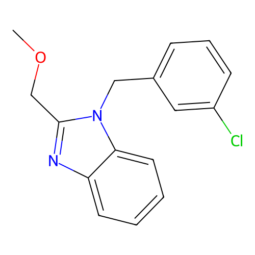 1-(3-chlorobenzyl)-2-(methoxymethyl)-1H-benzo[d]imidazole structure