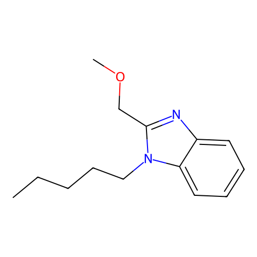 2-(methoxymethyl)-1-pentyl-1H-benzimidazole structure