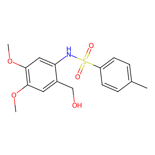 N-(2-(Hydroxymethyl)-4,5-dimethoxyphenyl)-4-methylbenzenesulfonamide structure