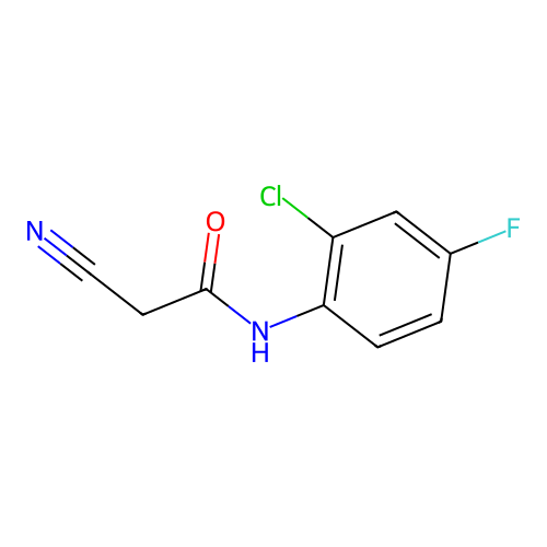 N-(2-chloro-4-fluorophenyl)-2-cyanoacetamide structure
