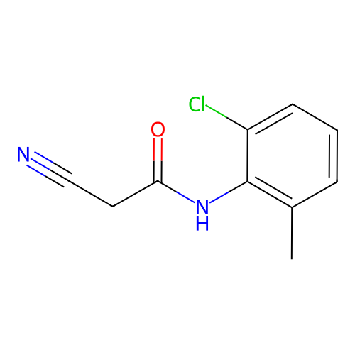 N-(2-chloro-6-methylphenyl)-2-cyanoacetamide structure