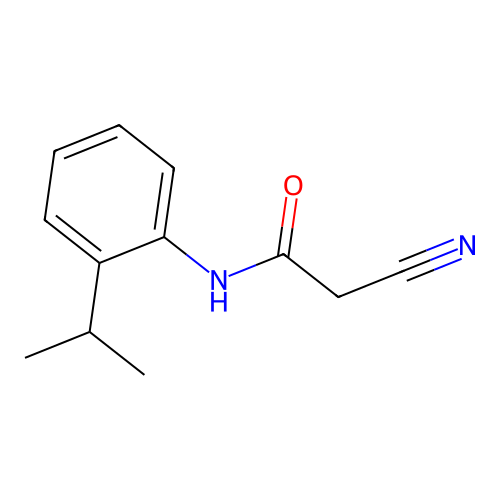 2-cyano-N-(2-propan-2-ylphenyl)acetamide structure