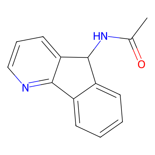 N-(5H-indeno[1,2-b]pyridin-5-yl)acetamide structure