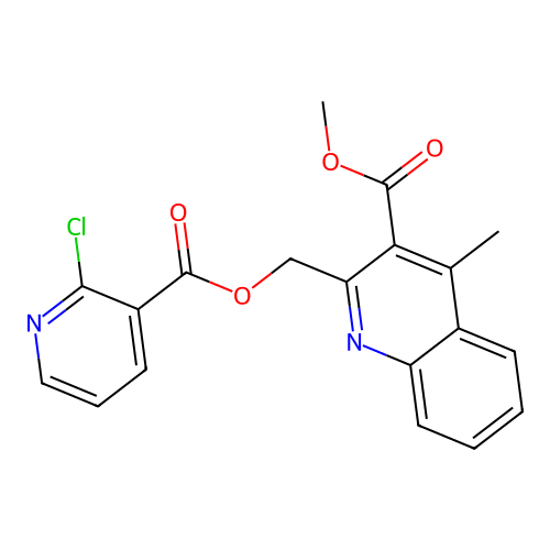 methyl 2-[(2-chloropyridine-3-carbonyl)oxymethyl]-4-methylquinoline-3-carboxylate structure