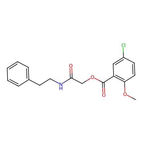 [(2-Phenylethyl)carbamoyl]methyl 5-chloro-2-methoxybenzoate structure