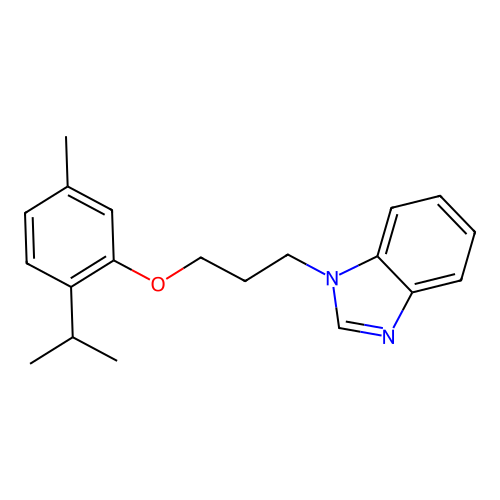 1-{3-[5-methyl-2-(propan-2-yl)phenoxy]propyl}-1H-benzimidazole structure