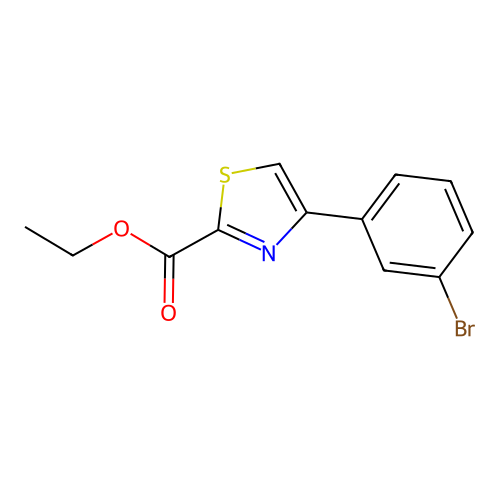 Ethyl 4-(3-bromophenyl)thiazole-2-carboxylate structure