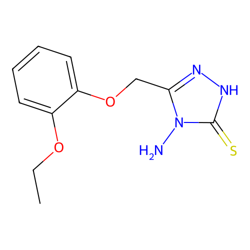 4-amino-5-(2-ethoxyphenoxymethyl)-4H-1,2,4-triazole-3-thiol structure