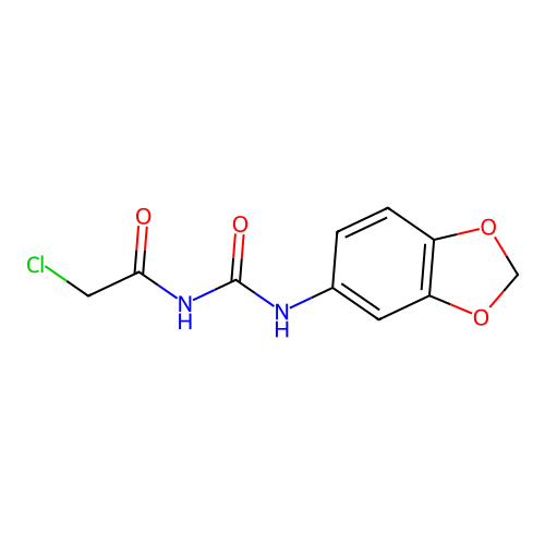 1-(2H-1,3-benzodioxol-5-yl)-3-(2-chloroacetyl)urea structure
