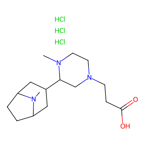 C15H27N3O2.3ClH.1/2H2O structure