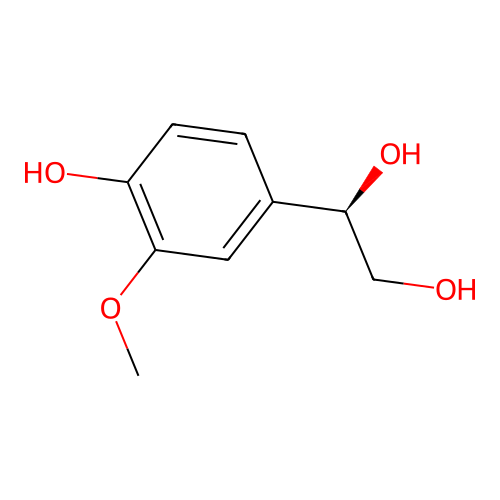 1,2-Ethanediol, 1-(4-hydroxy-3-methoxyphenyl)-, (R)- structure