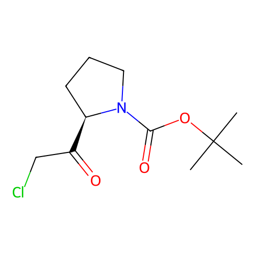 tert-butyl (2R)-2-(2-chloroacetyl)pyrrolidine-1-carboxylate structure