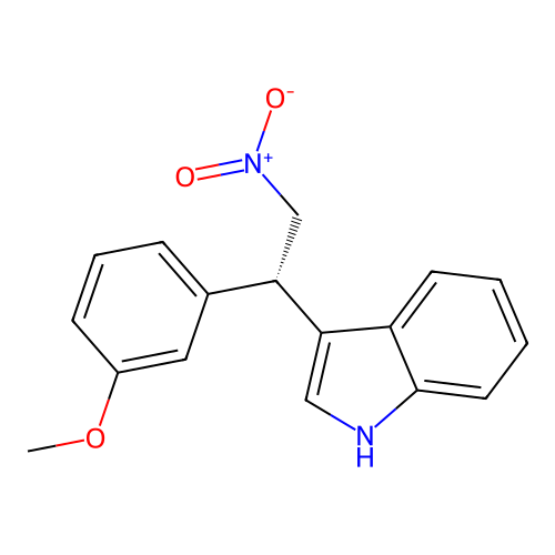 3-[(1S)-1-(3-methoxyphenyl)-2-nitroethyl]-1H-indole structure