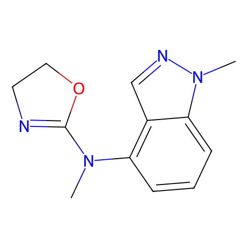 1H-Indazol-4-amine, N-(4,5-dihydro-2-oxazolyl)-N,1-dimethyl- structure