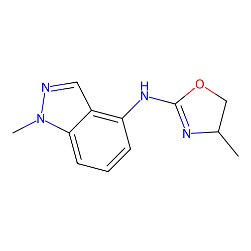 N-(4,5-Dihydro-4-methyl-2-oxazolyl)-1-methyl-1H-indazol-4-amine structure
