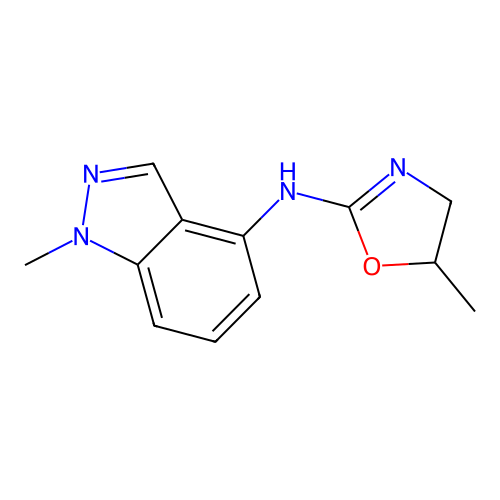 N-(4,5-Dihydro-5-methyl-2-oxazolyl)-1-methyl-1H-indazol-4-amine structure