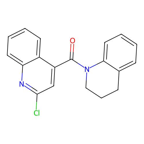 2-Chloro-4-(1,2,3,4-tetrahydroquinoline-1-carbonyl)quinoline structure