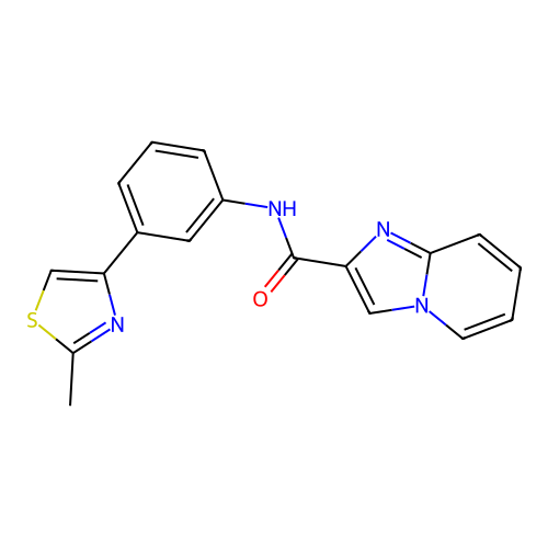 N-[3-(2-methyl-1,3-thiazol-4-yl)phenyl]imidazo[1,2-a]pyridine-2-carboxamide structure