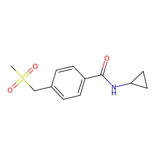 N-cyclopropyl-4-(methanesulfonylmethyl)benzamide structure