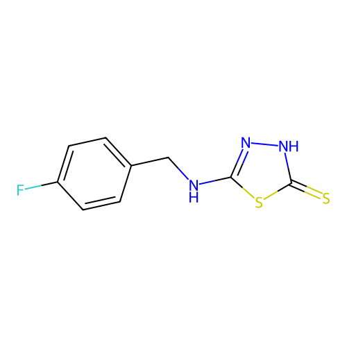 5-{[(4-Fluorophenyl)methyl]amino}-1,3,4-thiadiazole-2-thiol structure