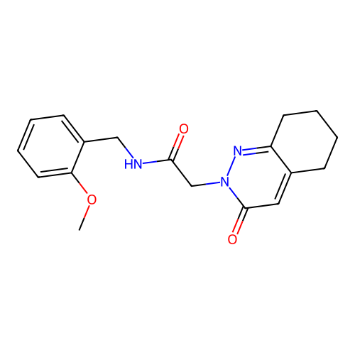 N-(2-methoxybenzyl)-2-(3-oxo-5,6,7,8-tetrahydrocinnolin-2(3H)-yl)acetamide structure