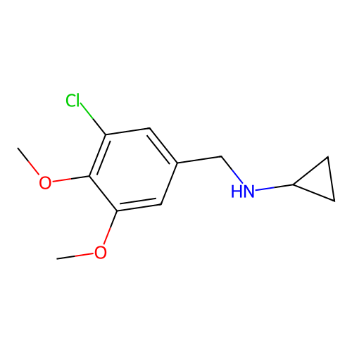 N-(3-chloro-4,5-dimethoxybenzyl)cyclopropanamine structure