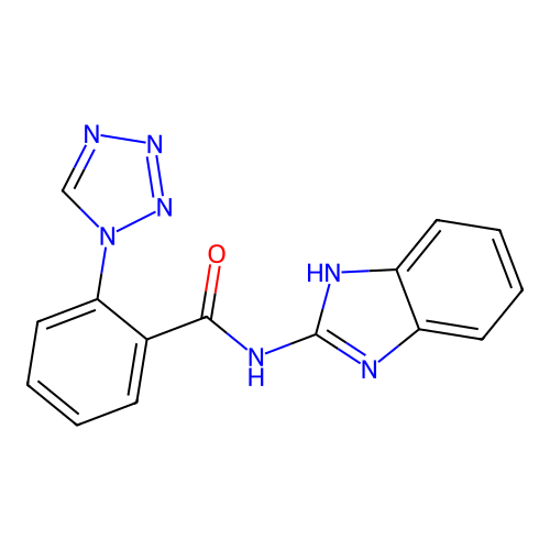 N-(1,3-dihydro-2H-benzimidazol-2-ylidene)-2-(1H-tetrazol-1-yl)benzamide structure