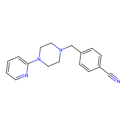 4-[(4-(2-Pyridyl)piperazinyl)methyl]benzenecarbonitrile structure