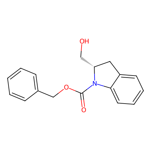 benzyl (2S)-2-(hydroxymethyl)-2,3-dihydro-1H-indole-1-carboxylate structure