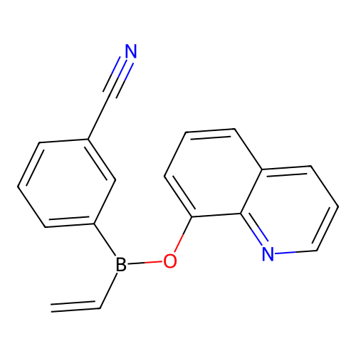Quinolin-8-yl (3-cyanophenyl)(ethenyl)borinate structure