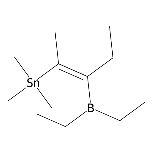 3-Diethylboranylpent-2-en-2-yl(trimethyl)stannane structure