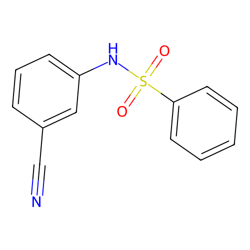 N-(3-cyanophenyl)benzenesulfonamide structure