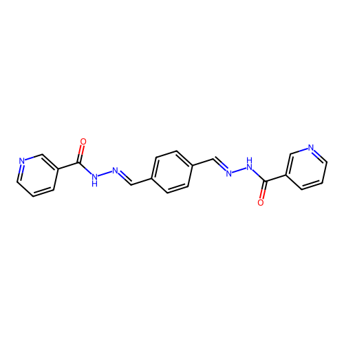N-[(E)-[4-[(E)-(pyridine-3-carbonylhydrazinylidene)methyl]ph structure