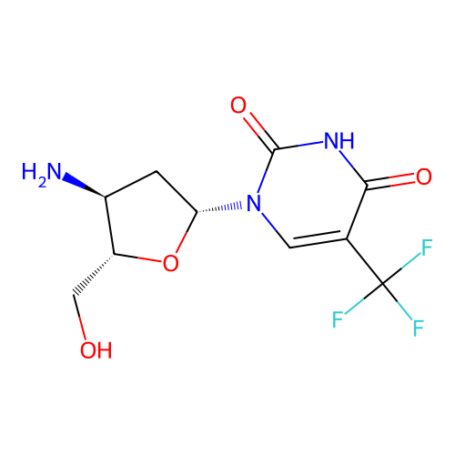 Thymidine, 3'-amino-3'-deoxy-alpha,alpha,alpha-trifluoro- structure