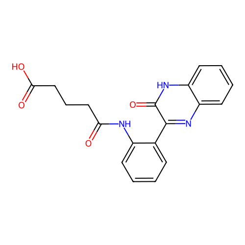 5-Oxo-5-((2-(3-oxo-3,4-dihydroquinoxalin-2-yl)phenyl)amino)pentanoic acid structure