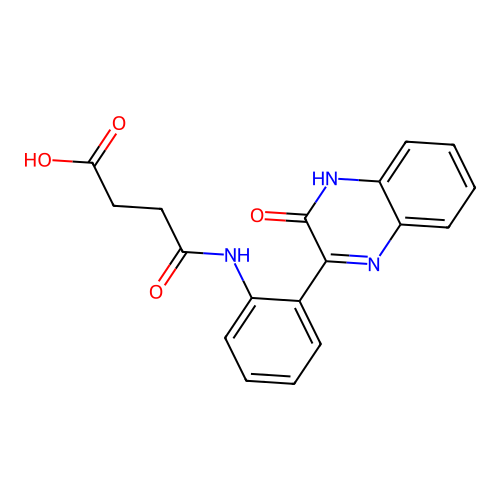 4-oxo-4-[2-(3-oxo-4H-quinoxalin-2-yl)anilino]butanoic acid structure
