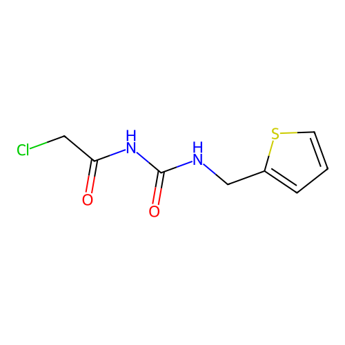 3-(2-Chloroacetyl)-1-[(thiophen-2-yl)methyl]urea structure