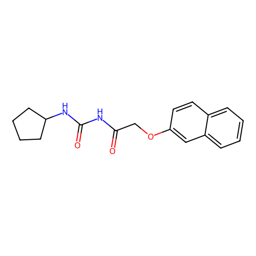3-Cyclopentyl-1-[2-(naphthalen-2-yloxy)acetyl]urea structure
