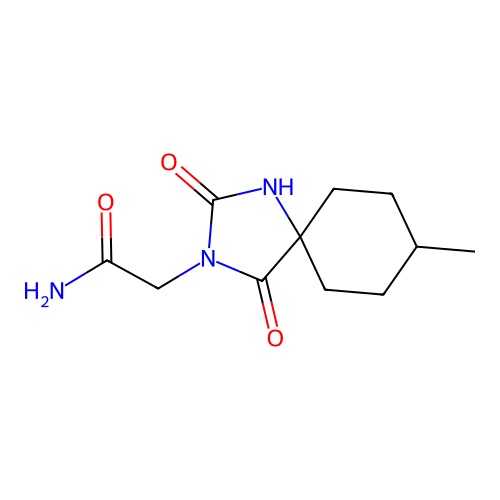 2-(8-Methyl-2,4-dioxo-1,3-diazaspiro[4.5]dec-3-yl)acetamide structure