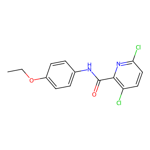 3,6-dichloro-N-(4-ethoxyphenyl)pyridine-2-carboxamide structure
